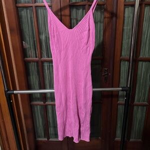 Almost Famous Vibrant Pink Ribbed Top